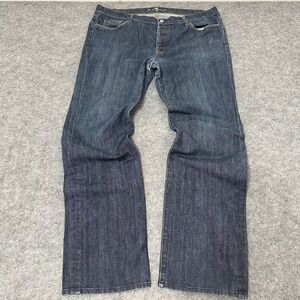 7 For All Mankind Standard USA Jeans Mens 40 Blue Denim Button Fly Straight Leg